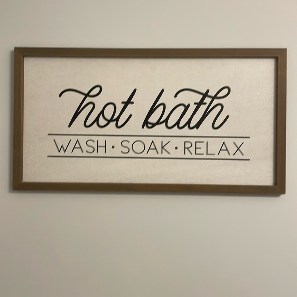 Hot Bath Wood Wall Decor
